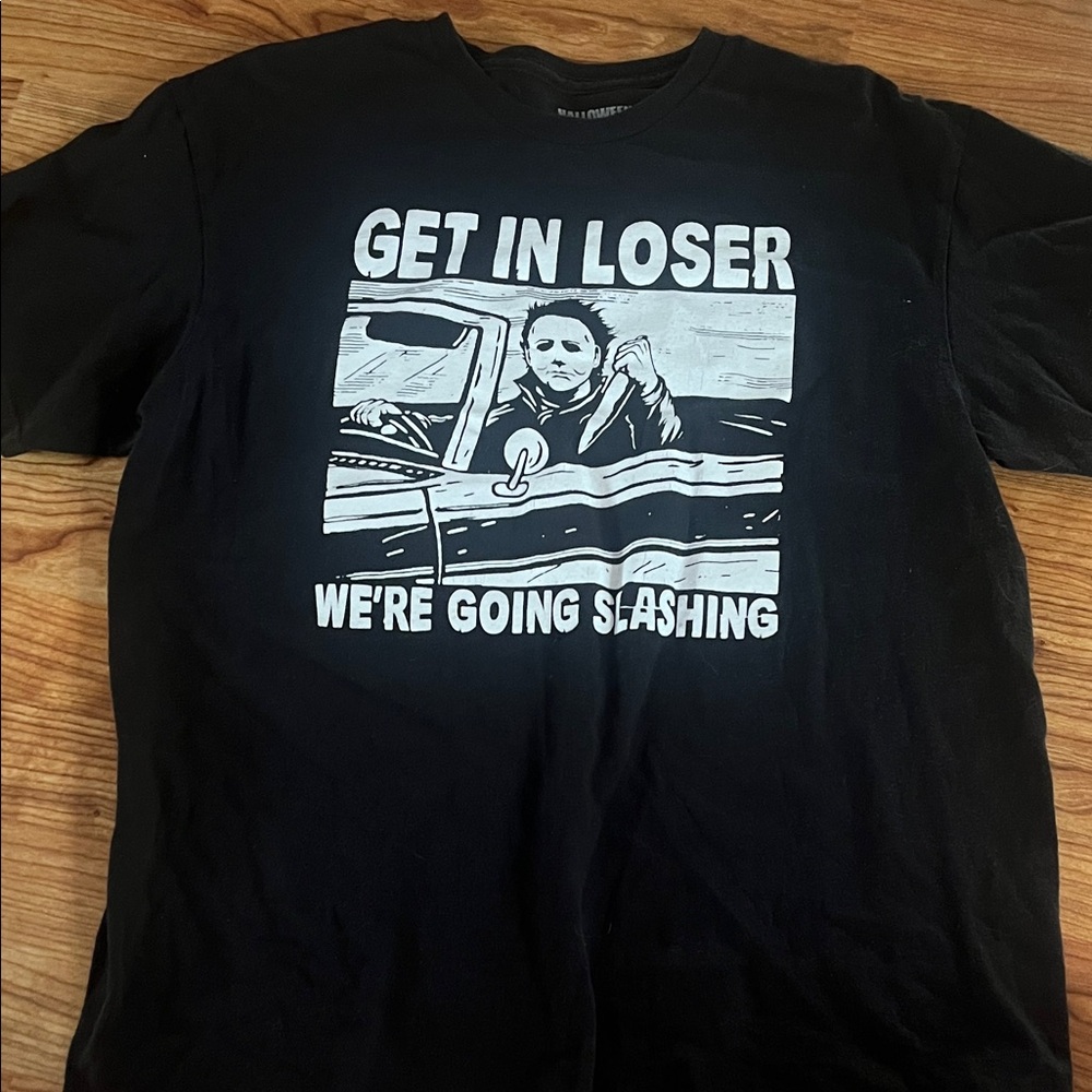Spencer's Black Graphic Tee with White Print